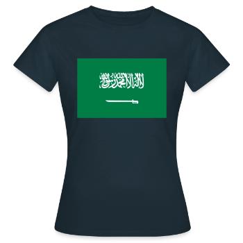 Nationalflagge von Saudi-Arabien - Frauen T-Shirt - Navy - Vorne - AI Model Female 172 dark (172cm)