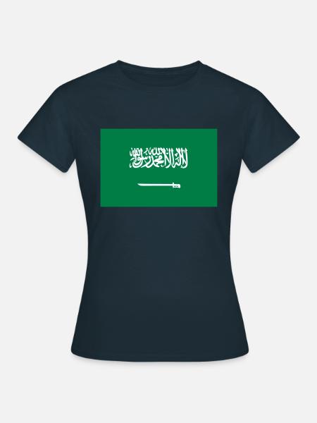 Nationalflagge von Saudi-Arabien - Frauen T-Shirt - Navy