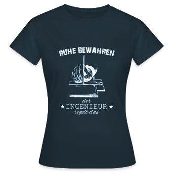 Ingenieur Diplom - Frauen T-Shirt - Navy - Vorne - AI Model Female 172 dark (172cm)
