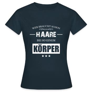 Glatze - Frauen T-Shirt - Navy - Vorne - AI Model Female 172 dark (172cm)