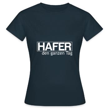 Hafer - Frauen T-Shirt - Navy - Vorne - AI Model Female 172 dark (172cm)