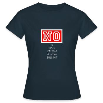 contre les nazis - T-shirt Femme - marine - Devant - AI Model Female 172 dark (172cm)