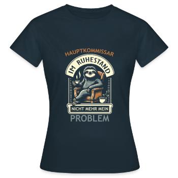 Ruhestand Polizeihauptkommissar - Frauen T-Shirt - Navy - Vorne - AI Model Female 172 dark (172cm)
