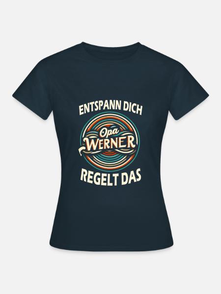 Opa Werner - Frauen T-Shirt - Navy