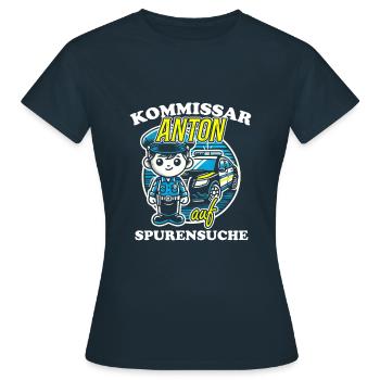 Kommissar Anton Spurensuche - Frauen T-Shirt - Navy - Vorne - AI Model Female 172 dark (172cm)