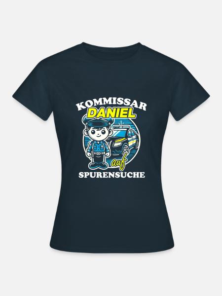 Kommissar Daniel Spurensuche - Frauen T-Shirt - Navy