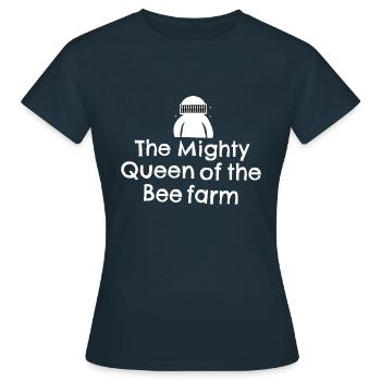 The mighty Queen of the bee farm - Women's T-Shirt - navy - Front - AI Model Female 172 dark (172cm)