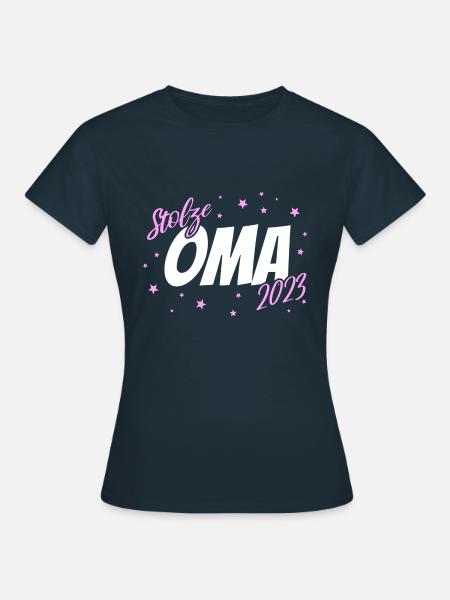 Stolze Oma 2023 Mädchen - Frauen T-Shirt - Navy