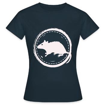 Rat - Rongeur - T-shirt Femme - marine - Devant - AI Model Female 172 dark (172cm)