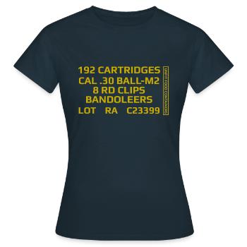 Caisse Munitions - Calibre 30 - Armes - T-shirt Femme - marine - Devant - AI Model Female 172 dark (172cm)