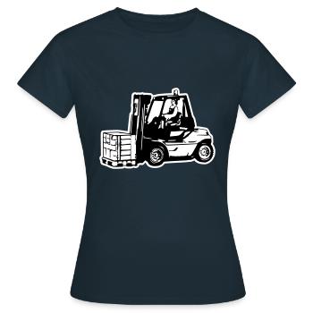 Chariot élévateur / chariot élévateur - T-shirt Femme - marine - Devant - AI Model Female 172 dark (172cm)