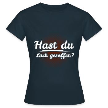 Lack gesoffen - Frauen T-Shirt - Navy - Vorne - AI Model Female 172 dark (172cm)