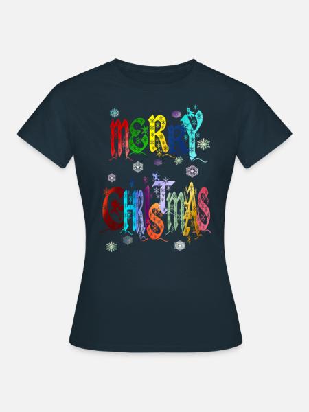 Frohe Weihnachten Weihnachten - Frauen T-Shirt - Navy