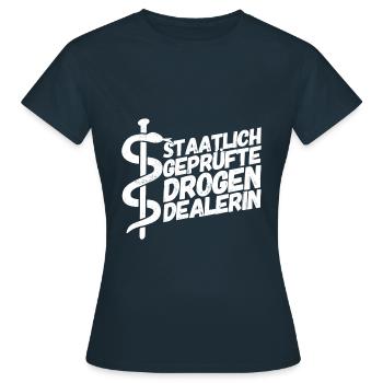 Apotheker Apotheke Pharmazeut - Frauen T-Shirt - Navy - Vorne - AI Model Female 172 dark (172cm)