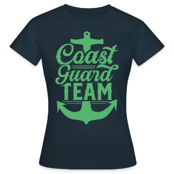 Équipe de la Garde côtière Police de la protection de l’eau de la Garde côtière - T-shirt Femme - marine - Devant - AI Model Female 172 dark (172cm)