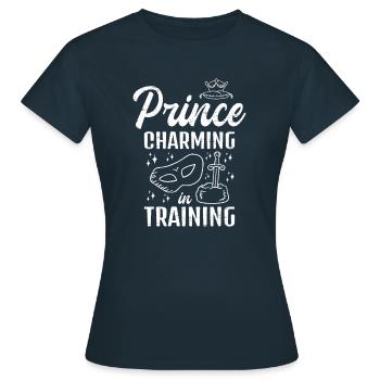 Prince charmant dans la formation Crown King - T-shirt Femme - marine - Devant - AI Model Female 172 dark (172cm)