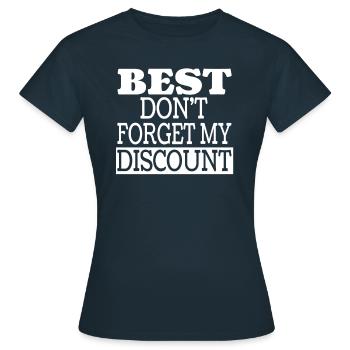 Pension de retraité drôle N’oubliez pas ma réduction - T-shirt Femme - marine - Devant - AI Model Female 172 dark (172cm)