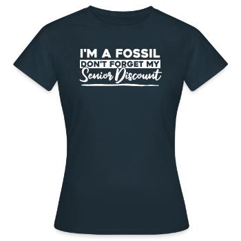 Humeur Pension des retraités - T-shirt Femme - marine - Devant - AI Model Female 172 dark (172cm)