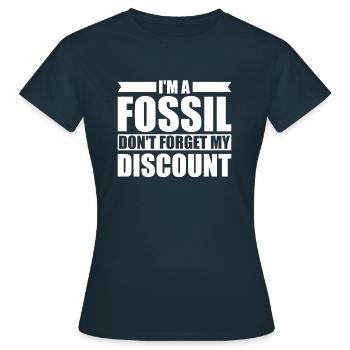 Pension de retraité drôle N’oubliez pas ma réduction - T-shirt Femme - marine - Devant - AI Model Female 172 dark (172cm)