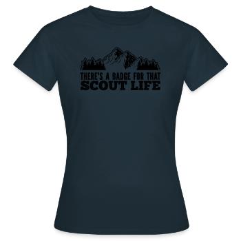 Insigne scout - T-shirt Femme - marine - Devant - AI Model Female 172 dark (172cm)