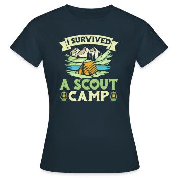 Survivants scouts - T-shirt Femme - marine - Devant - AI Model Female 172 dark (172cm)