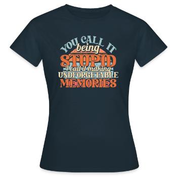Humour noir - T-shirt Femme - marine - Devant - AI Model Female 172 dark (172cm)