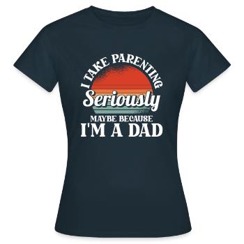 Schwarzer Humor - Frauen T-Shirt - Navy - Vorne - AI Model Female 172 dark (172cm)