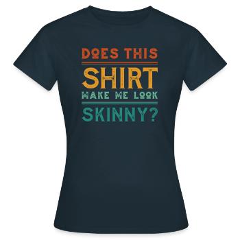 Humour noir mince - T-shirt Femme - marine - Devant - AI Model Female 172 dark (172cm)