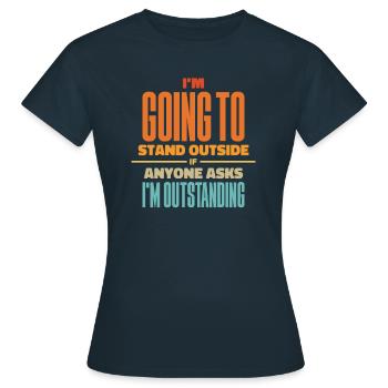 Schwarzer Humor - Frauen T-Shirt - Navy - Vorne - AI Model Female 172 dark (172cm)