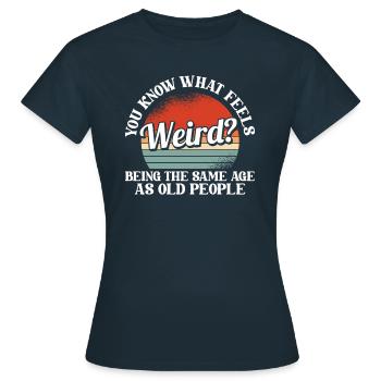 Schwarzer Humor - Frauen T-Shirt - Navy - Vorne - AI Model Female 172 dark (172cm)