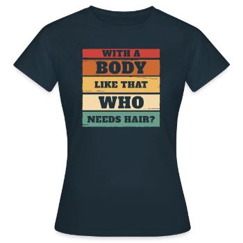 Humour noir - T-shirt Femme - marine - Devant - AI Model Female 172 dark (172cm)