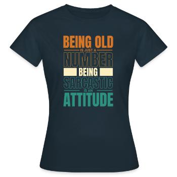 Humour noir - T-shirt Femme - marine - Devant - AI Model Female 172 dark (172cm)