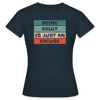 Humour noir - T-shirt Femme - marine - Devant - AI Model Female 172 dark (172cm)