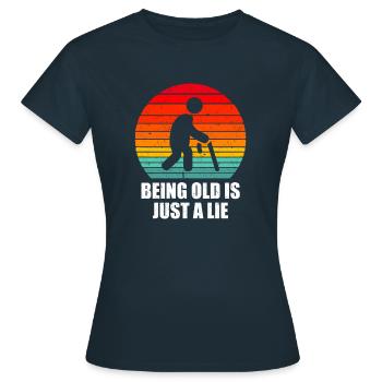 Humour noir - T-shirt Femme - marine - Devant - AI Model Female 172 dark (172cm)