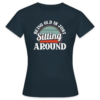 Humour noir - T-shirt Femme - marine - Devant - AI Model Female 172 dark (172cm)
