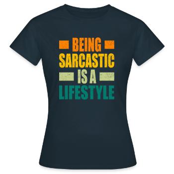 Humour noir - T-shirt Femme - marine - Devant - AI Model Female 172 dark (172cm)