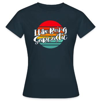 Humour noir - T-shirt Femme - marine - Devant - AI Model Female 172 dark (172cm)
