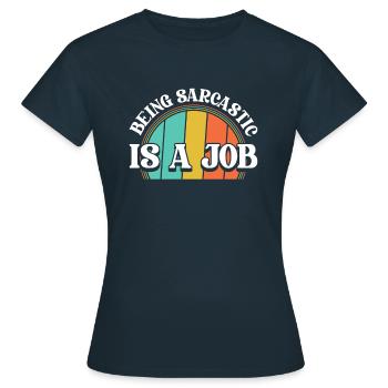 Humour noir - T-shirt Femme - marine - Devant - AI Model Female 172 dark (172cm)