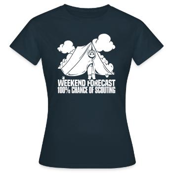 Amusement scout - T-shirt Femme - marine - Devant - AI Model Female 172 dark (172cm)