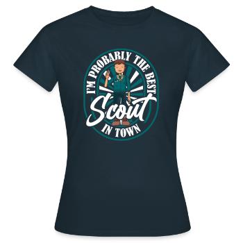 Insigne scout - T-shirt Femme - marine - Devant - AI Model Female 172 dark (172cm)