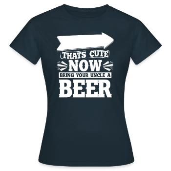 Bière Amateurs de bière - T-shirt Femme - marine - Devant - AI Model Female 172 dark (172cm)