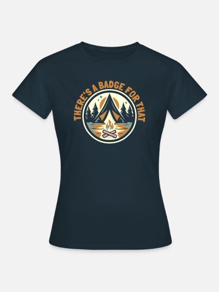 Pfadfinder Lagerfeuer - Frauen T-Shirt - Navy