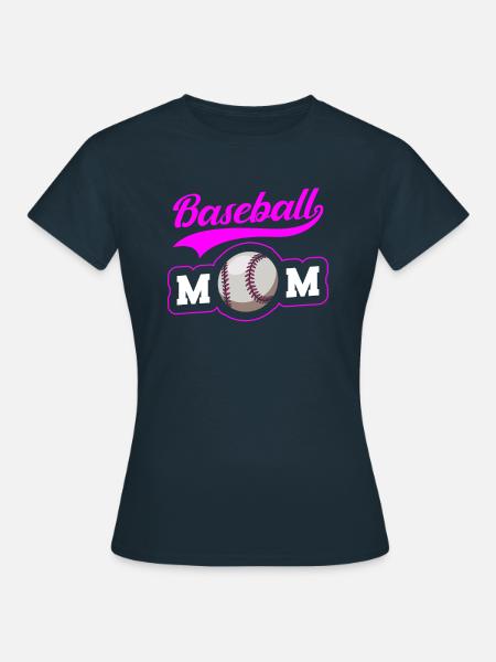 Baseball Mutter Baseball Mom - Frauen T-Shirt - Navy