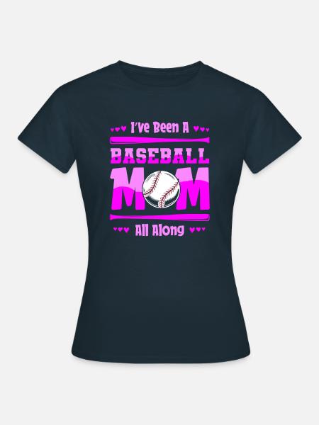 Baseball Mutter Baseball Mama - Frauen T-Shirt - Navy