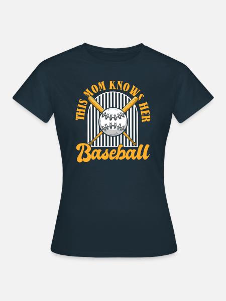 Baseball Mutter Baseball Mama - Frauen T-Shirt - Navy