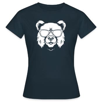 Ours Ours brun - T-shirt Femme - marine - Devant - AI Model Female 172 dark (172cm)