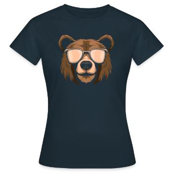 Ours Ours brun - T-shirt Femme - marine - Devant - AI Model Female 172 dark (172cm)