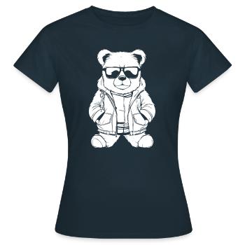 Ours Ours brun - T-shirt Femme - marine - Devant - AI Model Female 172 dark (172cm)