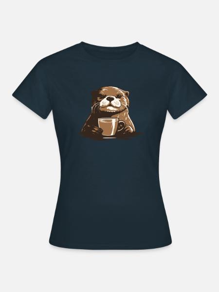 Otter - Dame-T-shirt - marineblå