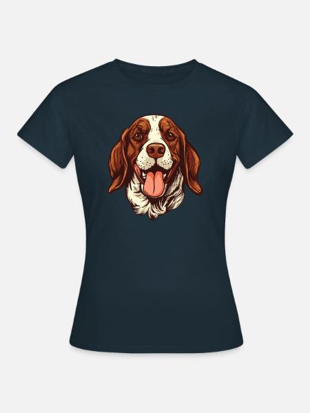 Hund Vierbeiner Niedlich - Frauen T-Shirt - Navy